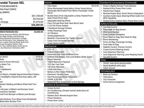 Certified 2024 Hyundai Tucson SEL w/ Convenience Package AWD/4WD image 3