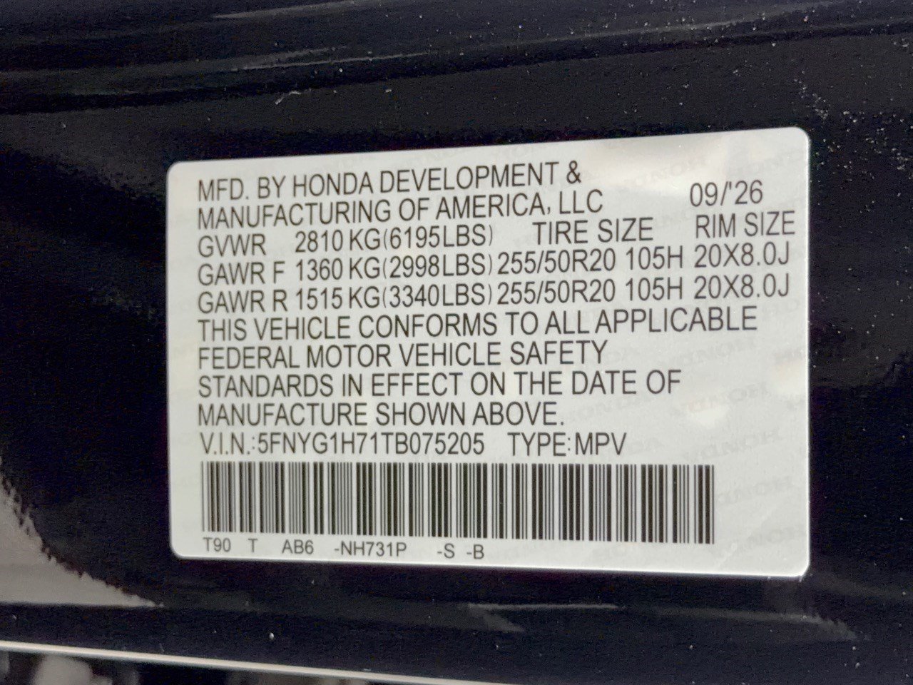 New 2026 Honda Pilot Touring image 31