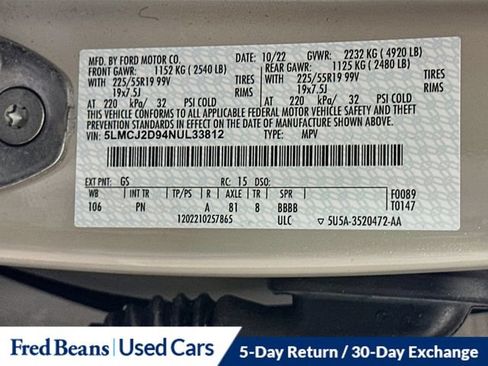 Certified 2022 Lincoln Corsair Reserve w/ Equipment Group 201A AWD/4WD image 39
