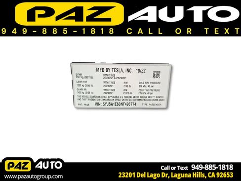 Used 2022 Tesla Model S Plaid image 17