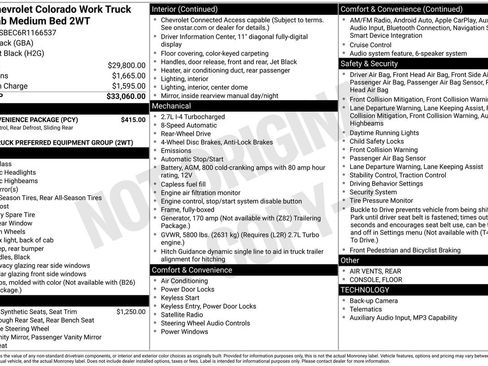 Used 2024 Chevrolet Colorado W/T w/ WT Convenience Package RWD image 5
