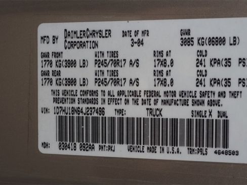 Used 2004 Dodge Ram 1500 Truck ST w/ Trailer Tow Group image 6