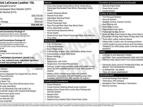 Used 2015 Buick LaCrosse Leather FWD image 4