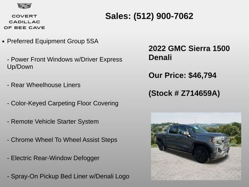 Used 2022 GMC Sierra 1500 Denali w/ Denali Reserve Package AWD/4WD image 12
