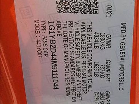 Used 2021 Chevrolet Corvette Stingray Preferred Cpe w/ Battery Protection Package RWD image 15