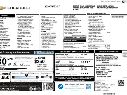 Used 2026 Chevrolet Trax LT w/ Midnight Edition FWD image 51
