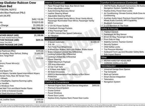 Certified 2022 Jeep Gladiator Rubicon w/ Cold Weather Group AWD/4WD image 8