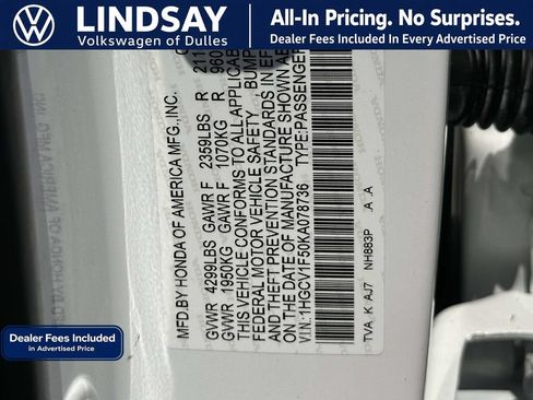 Used 2019 Honda Accord EX-L image 26