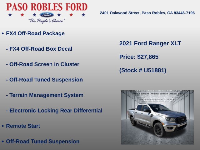 Used 2021 Ford Ranger XLT w/ Equipment Group 302A High AWD/4WD image 14