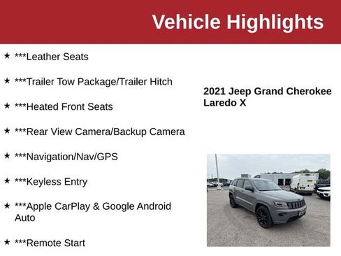 Used 2021 Jeep Grand Cherokee Laredo X AWD/4WD image 10
