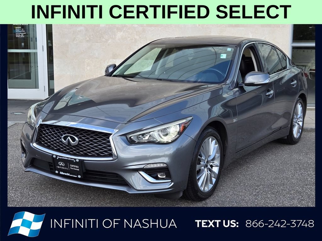 Certified 2019 INFINITI Q50 Luxe w/ Essential Package (3.0T Luxe) AWD/4WD image 1