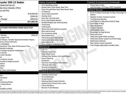 Used 2013 Chrysler 200 LX image 13