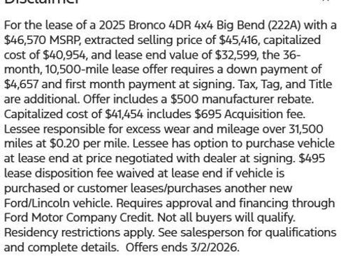 New 2025 Ford Bronco Big Bend AWD/4WD image 35