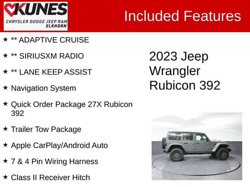 Used 2023 Jeep Wrangler Unlimited Rubicon 392 w/ Trailer Tow Package AWD/4WD image 4