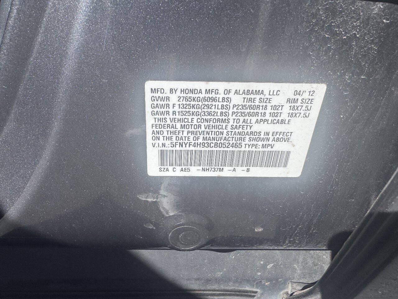 Used 2012 Honda Pilot Touring image 8