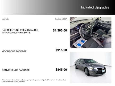 Used 2017 Toyota Camry SE w/ Moonroof Package FWD image 5