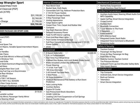 Certified 2023 Jeep Wrangler Sport AWD/4WD image 9