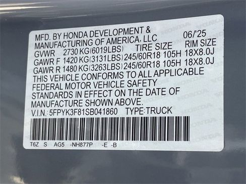 New 2025 Honda Ridgeline Black Edition image 26