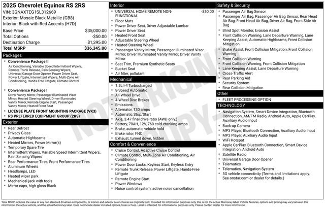Used 2025 Chevrolet Equinox RS AWD/4WD image 28