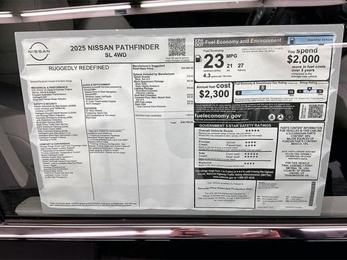 New 2025 Nissan Pathfinder SL w/ Lighting Package (N92) image 37