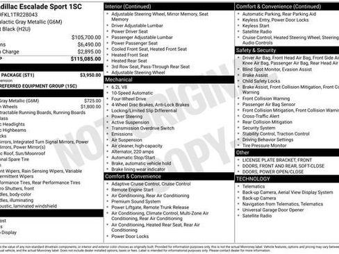 Certified 2026 Cadillac Escalade Sport w/ Touring Package AWD/4WD image 34