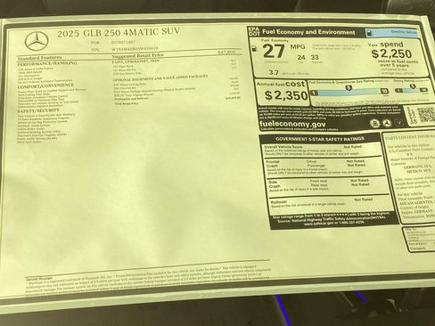 New 2025 Mercedes-Benz GLB 250 4MATIC image 30