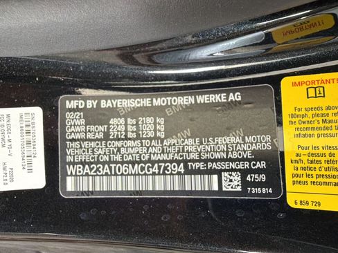 Used 2021 BMW 430i Convertible w/ Executive Package RWD image 12