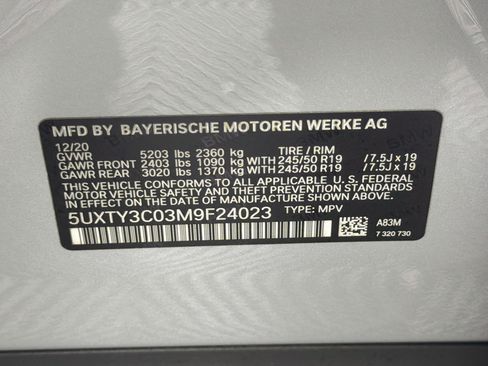 Used 2021 BMW X3 sDrive30i w/ Premium Package RWD image 12