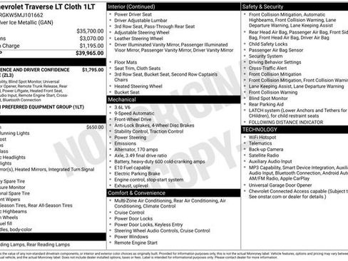 Certified 2021 Chevrolet Traverse LT FWD image 6