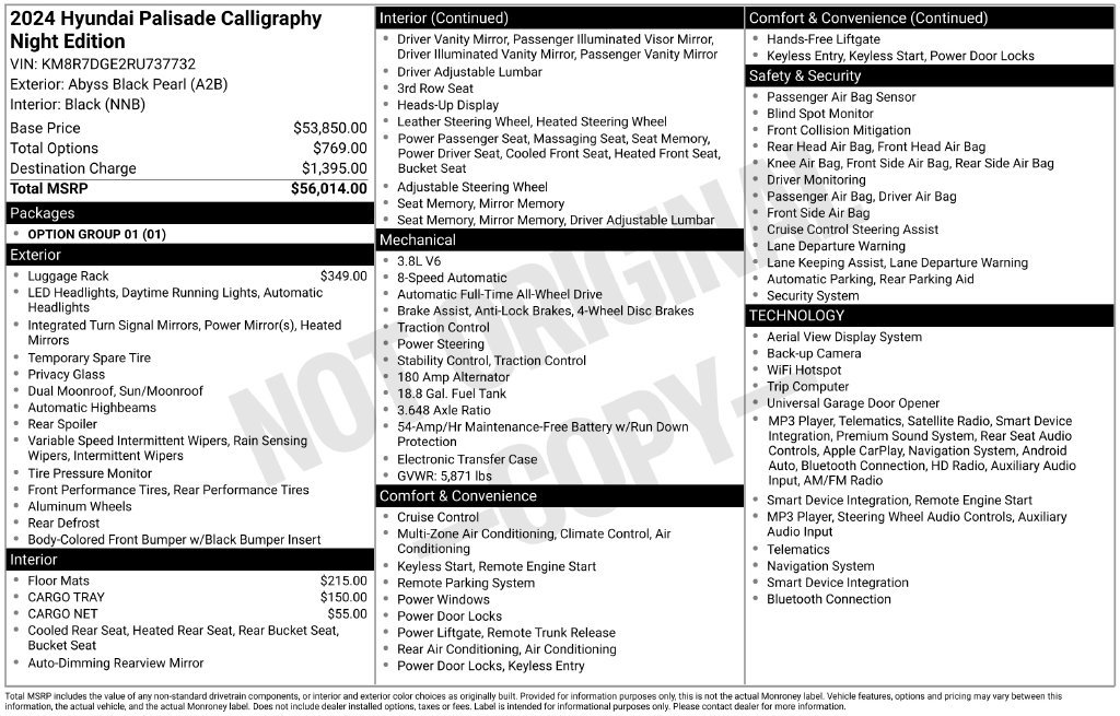 Certified 2024 Hyundai Palisade Calligraphy AWD/4WD image 5