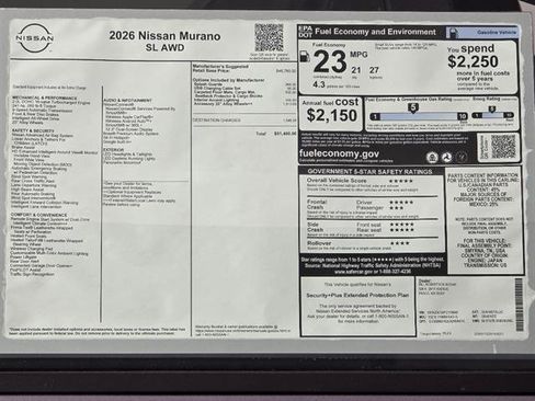 New 2026 Nissan Murano SL AWD/4WD image 47