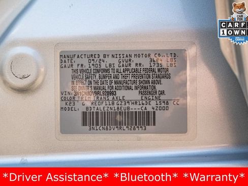 Used 2024 Nissan Versa S w/ Trunk Package FWD image 31