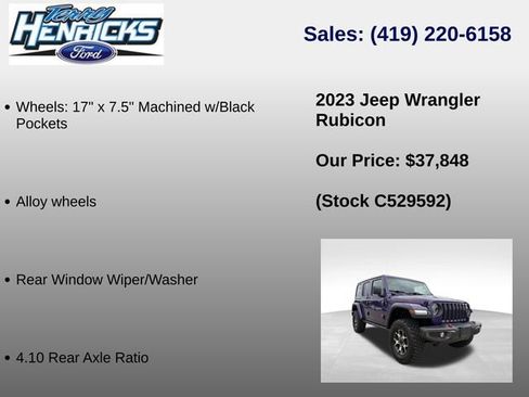 Used 2023 Jeep Wrangler Unlimited Rubicon w/ LED Lighting Group AWD/4WD image 37