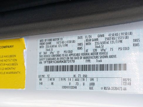 Used 2024 Ford Transit 250 148 Medium Roof w/ Load Area Protection Package image 29