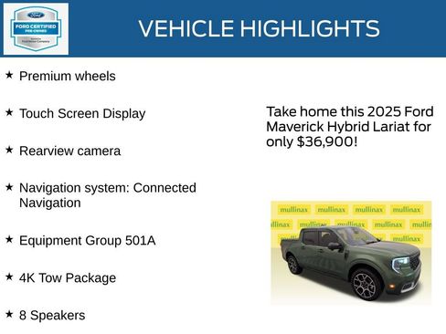 Used 2025 Ford Maverick Lariat w/ 4K Tow Package AWD/4WD image 22