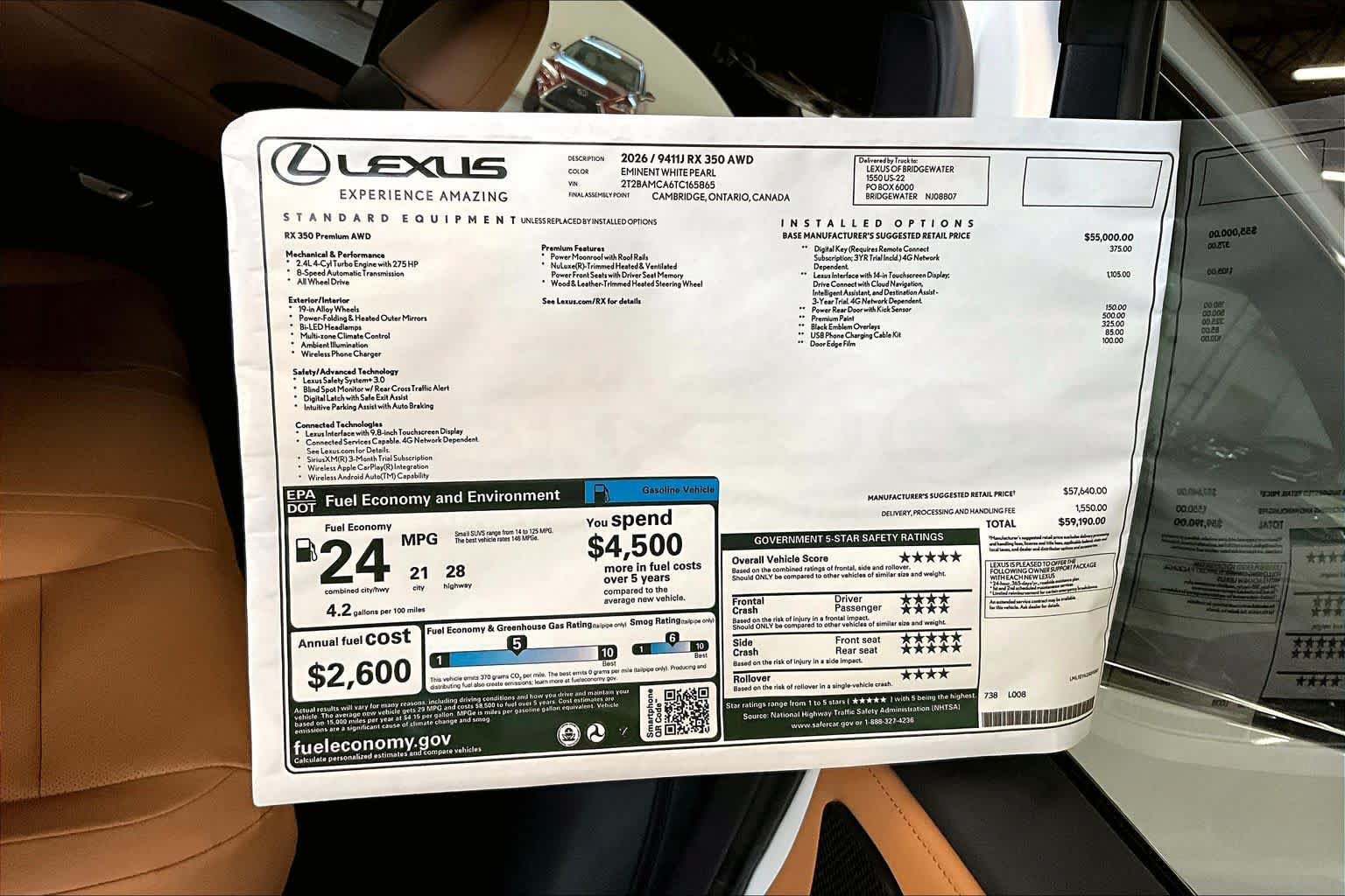 New 2026 Lexus RX 350 Premium AWD/4WD image 13