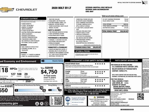 Used 2020 Chevrolet Bolt LT image 7