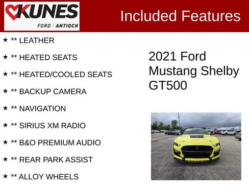 Used 2021 Ford Mustang Shelby GT500 w/ Technology Package RWD image 3