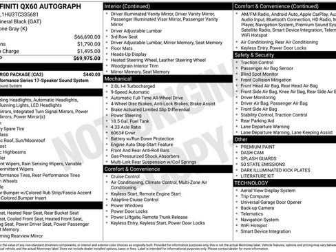 Certified 2026 INFINITI QX60 Autograph w/ Dark Cargo Package AWD/4WD image 35