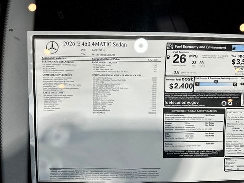 New 2026 Mercedes-Benz E 450 4MATIC Sedan image 17