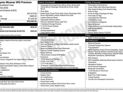 Used 2022 Toyota 4Runner SR5 Premium w/ Moonroof Package RWD image 2