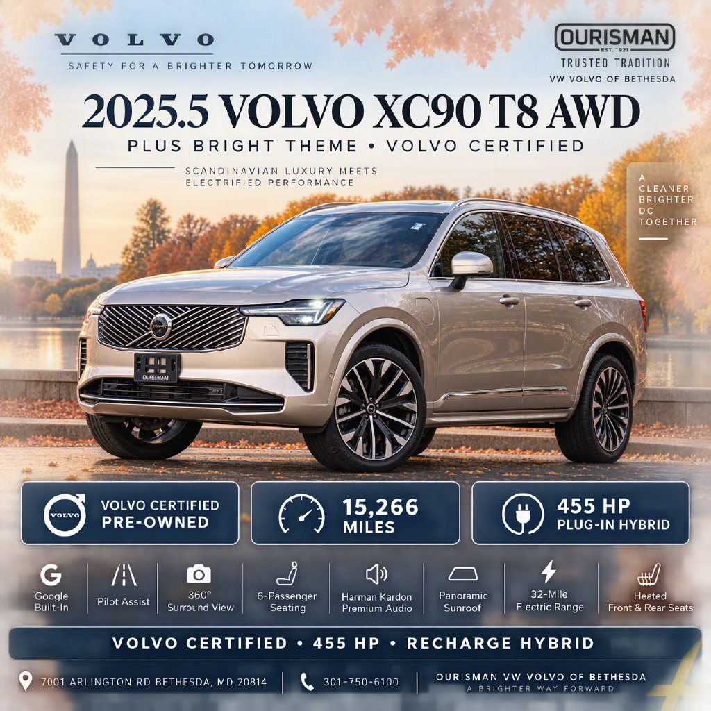 Certified 2025 Volvo XC90 T8 Plus w/ Protection Package Premier AWD/4WD image 2