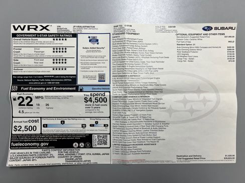 Used 2023 Subaru WRX Limited image 31