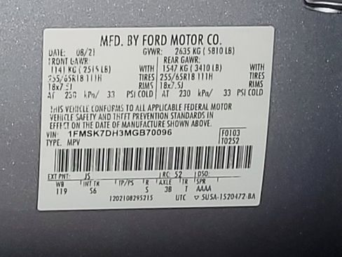 Used 2021 Ford Explorer XLT w/ Equipment Group 202A RWD image 33