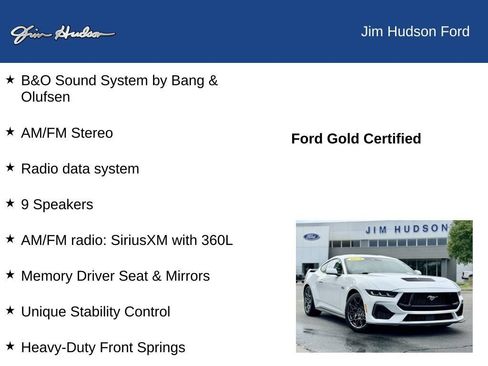 Certified 2024 Ford Mustang GT Premium w/ GT Performance Package RWD image 13