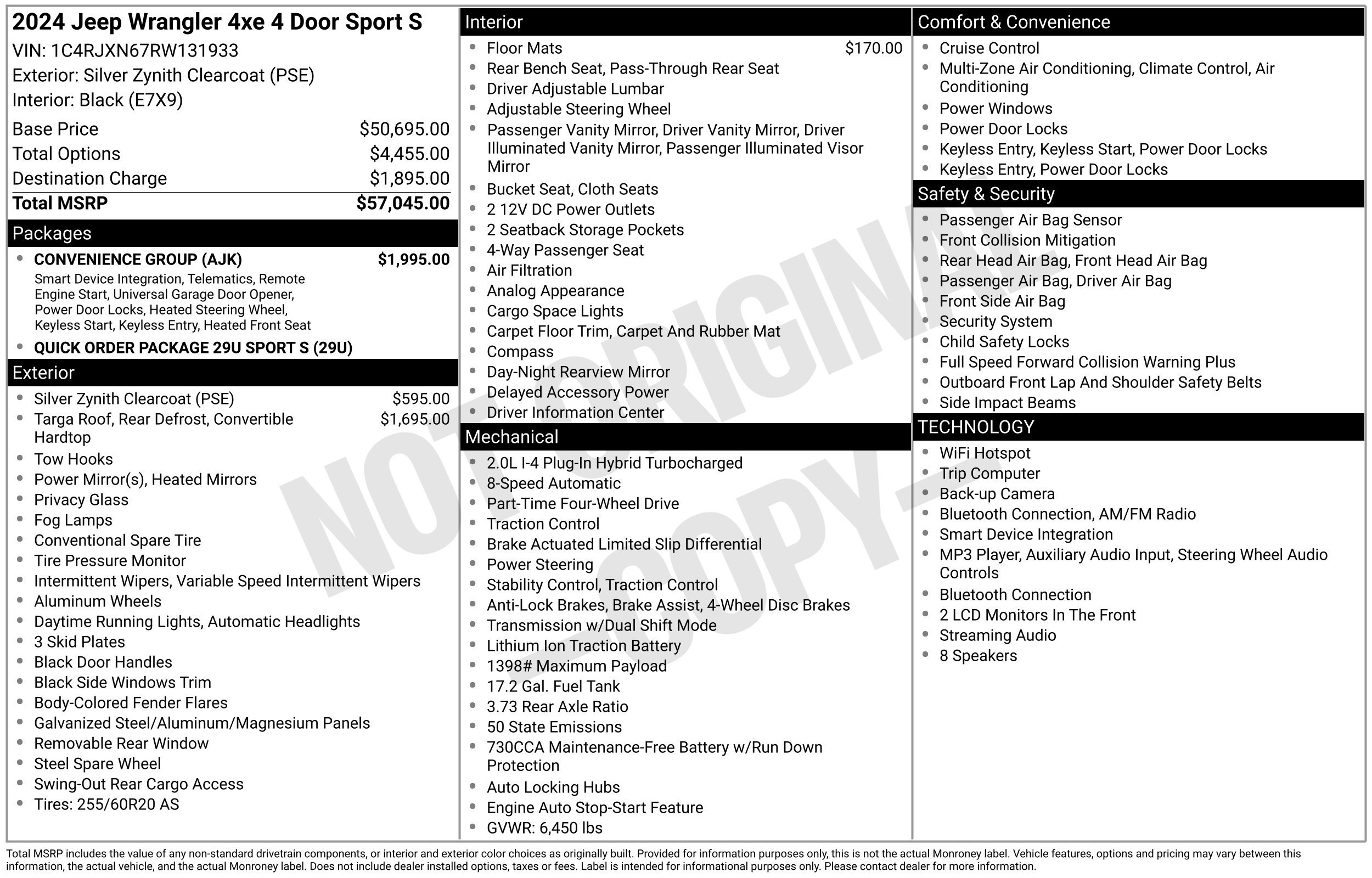 Used 2024 Jeep Wrangler Unlimited w/ Convenience Group AWD/4WD image 2