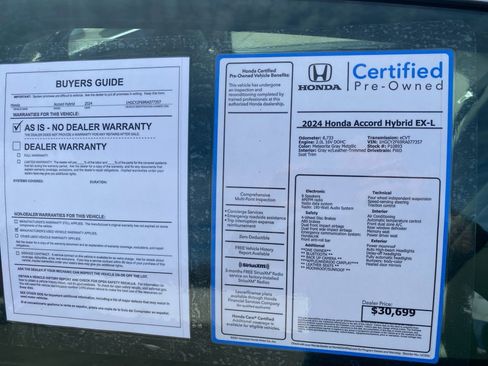 Certified 2024 Honda Accord EX-L image 36