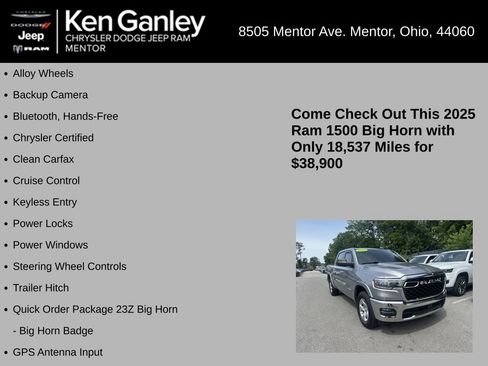 Used 2025 RAM 1500 Big Horn AWD/4WD image 5
