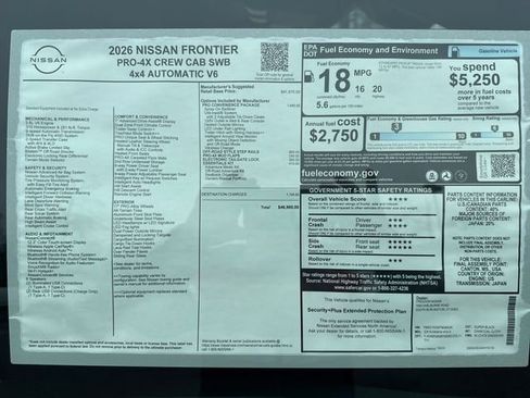 New 2026 Nissan Frontier PRO-4X image 7