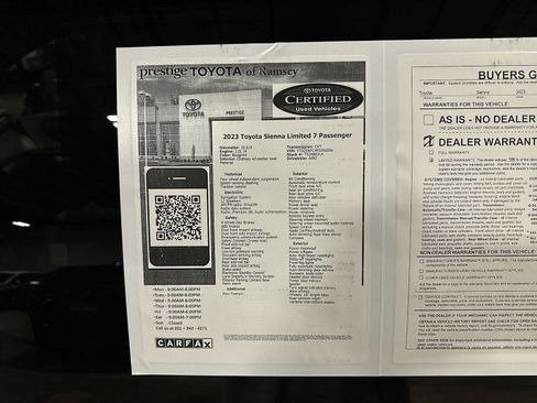 Used 2023 Toyota Sienna Limited w/ Protection Package (TMS) image 13